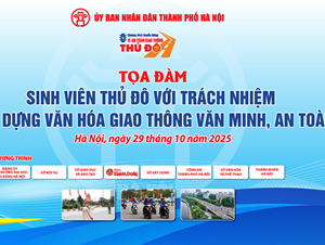 TRỰC TIẾP: Sinh viên Thủ đô với trách nhiệm xây dựng văn hóa giao thông văn minh, an toàn