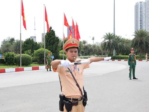 Phân luồng giao thông phục vụ Đại hội Đại biểu lần thứ XVIII Đảng bộ thành phố Hà Nội