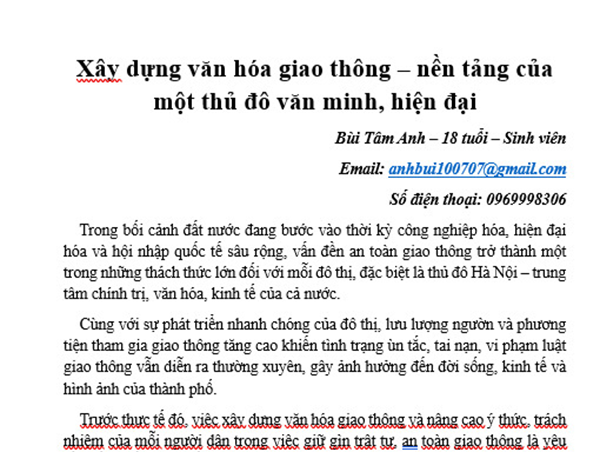 Xây dựng văn hóa giao thông – nền tảng của một thủ đô văn minh, hiện đại