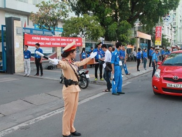 Không để thí sinh THPT quốc gia 2019 đến điểm thi muộn do ùn tắc giao thông 