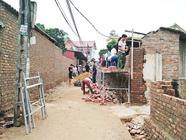 Hà Nội: Lan tỏa phong trào hiến đất làm đường 