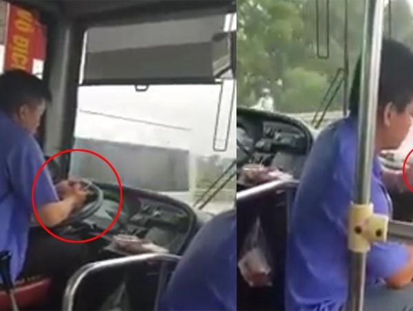 Xử phạt tài xế xe buýt sử dụng điện thoại di động khi đang điều khiển xe 