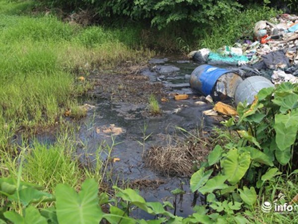 Hà Nội: Nan giải tình trạng đổ trộm chất thải công nghiệp trên Đại lộ Thăng Long