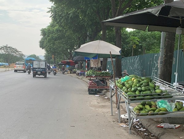 Cần xử lý nghiêm “chợ cóc” trên đường gom Đại lộ Thăng Long