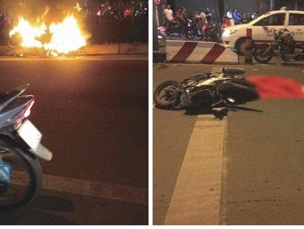 TP Hồ Chí Minh: Tai nạn liên hoàn, tự đốt xe máy trong đêm "đi bão" mừng chiến thắng AFF Cup 2018