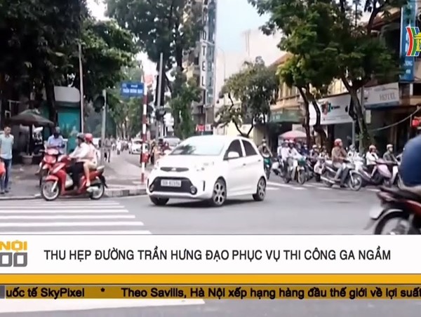 Thu hẹp đường Trần Hưng Đạo phục vụ thi công ga ngầm
