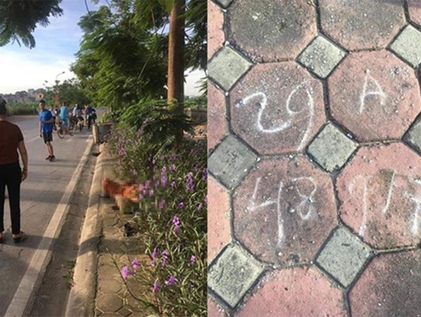 Nữ lao công tử vong bên vệ đường: Nghi vấn dòng chữ ghi biển số xe trên vỉa hè