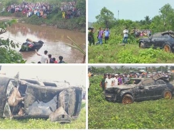 Phát hiện 3 thi thể trong chiếc ô tô Mercedes nằm dưới lòng kênh