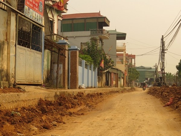 Xây dựng đường giao thông xã Khánh Hà, huyện Thường Tín: Chất lượng thi công có vấn đề