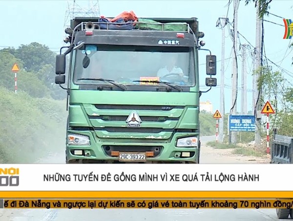 Hà Nội: Những tuyến đê gồng mình vì xe quá tải lộng hành