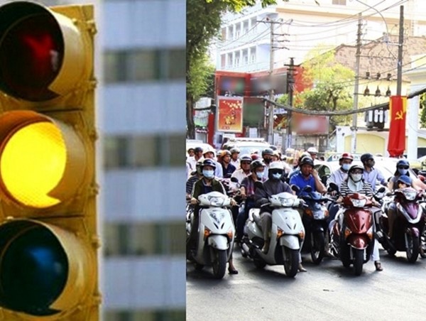 Vượt đèn vàng cũng sẽ bị xử phạt nặng như đèn đỏ