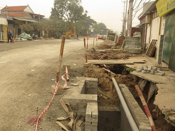 Đan Phượng: Vẫn “ngổn ngang” dự án cải tạo Tỉnh lộ 417 