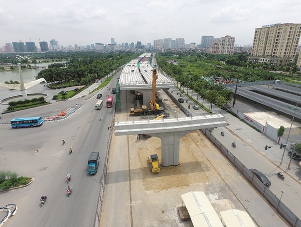 Cầu cạn vành đai 3 trên cao Mai Dịch - Nam Thăng Long lùi tiến độ