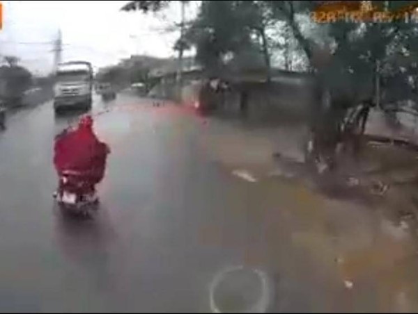 Video: Người phụ nữ suýt gây họa vì sang đường ẩu