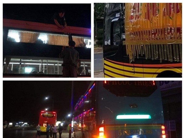 Công an vào cuộc điều tra vụ hàng loạt xe khách bị ném đá trên quốc lộ trong đêm