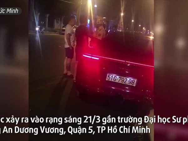Tài xế xe sang chống đối, nhấn ga húc cảnh sát rồi bỏ trốn