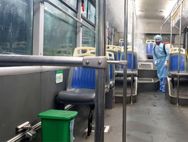 [Video] Xe buýt Hà Nội tích cực phòng, chống dịch Covid-19