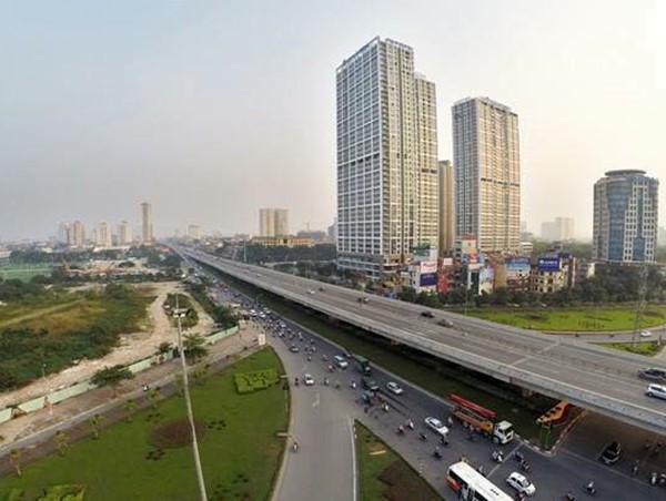 Dừng lắp tường chống ồn khu dân cư dự án đường vành đai 3 trên cao 