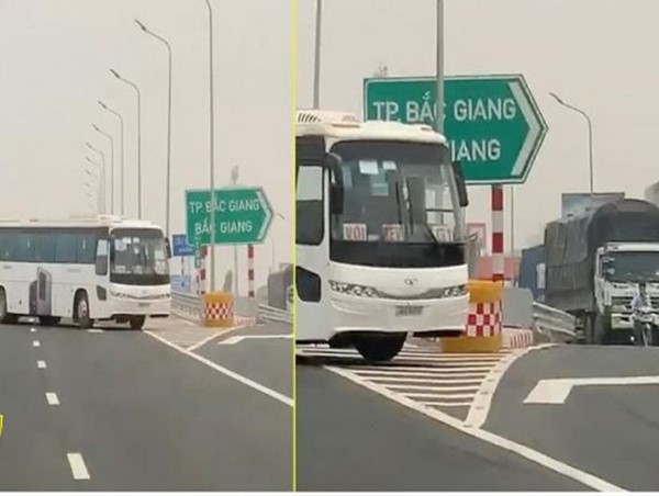 Xử phạt lái xe chở công nhân Samsung đi ngược chiều trên cao tốc Bắc Giang - Lạng Sơn