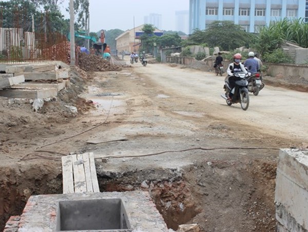 Xây dựng tuyến đường mới thuộc phường Cầu Diễn, quận Nam Từ Liêm