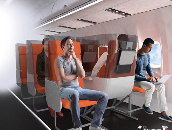 Ghế máy bay thiết kế mới để phòng lây nhiễm COVID-19 