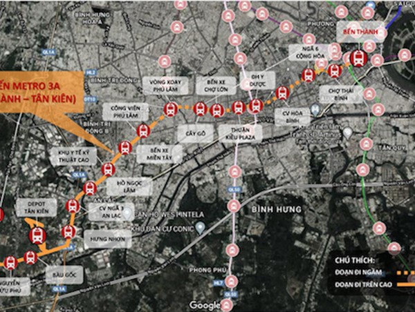 TP Hồ Chí Minh đề xuất xây tuyến metro Bến Thành - Tân Kiên gần 68.000 tỷ đồng