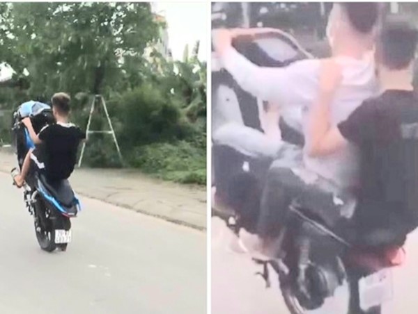 Hà Nội: Nam thanh niên đi xe máy "diễn xiếc" trên đường bị phạt hơn 4 triệu đồng