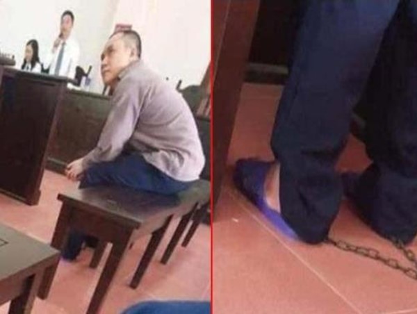 Không phải tội phạm nguy hiểm, vì sao tài xế Lê Ngọc Hoàng bị xích chân tại toà?