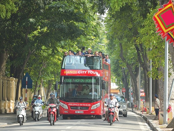 Thí điểm vận chuyển khách du lịch bằng xe ô tô 2 tầng thoáng nóc
