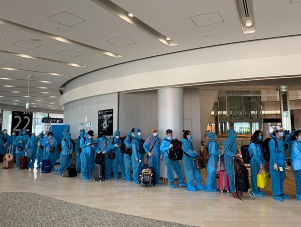 Chuyến bay đưa 342 công dân Việt Nam từ Nhật Bản đã hạ cánh xuống Đà Nẵng