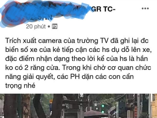 Công an quận Hoàn Kiếm thông tin về vụ "giả danh xe ôm công nghệ lừa đón học sinh"