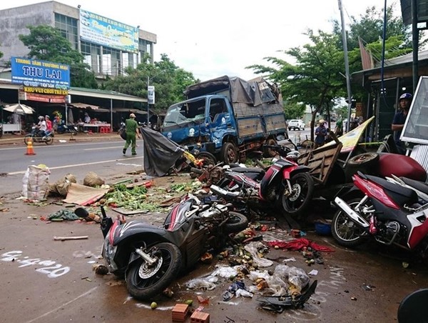 Thêm nạn nhân tử vong vụ xe tải gây tai nạn liên hoàn ở Đắk Nông