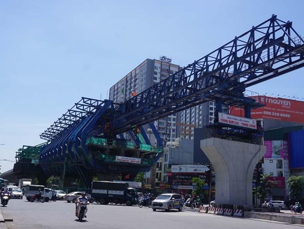 Cận cảnh dự án Vành đai 2, đoạn từ cầu Vĩnh Tuy - Ngã Tư Sở đang dần hoàn thiện