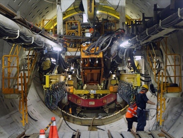Máy đào hầm TBM tuyến đường sắt Nhổn - Ga Hà Nội vận hành như thế nào?