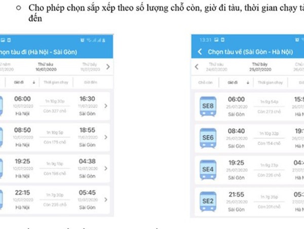 Đường sắt triển khai mua vé tàu qua app từ 15/7