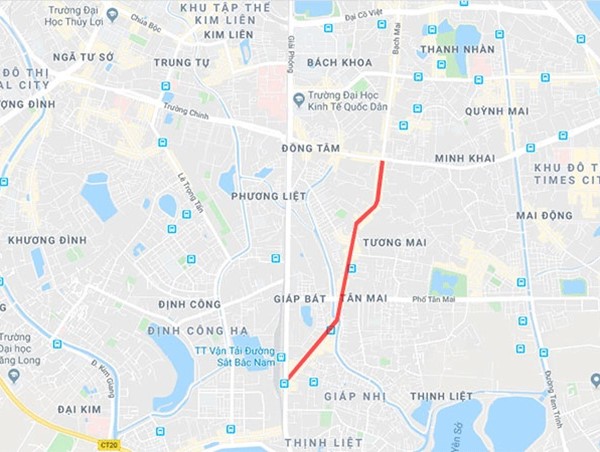 Hà Nội tổ chức lại giao thông phố Trương Định phục vụ dự án Vành đai 2 trên cao