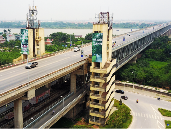 Từ 6 giờ sáng nay (28/7) cấm tuyệt đối các phương tiện lưu thông trên cầu Thăng Long