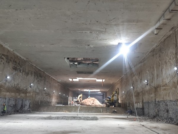 Cận cảnh tiến độ thi công ga ngầm S9 - Kim Mã tuyến metro Nhổn - ga Hà Nội