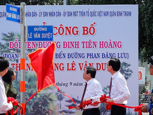 TP Hồ Chí Minh chính thức công bố đặt tên đường Lê Văn Duyệt