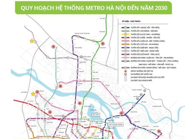 Hà Nội đề xuất tuyến metro số 5 Văn Cao- Hòa Lạc 