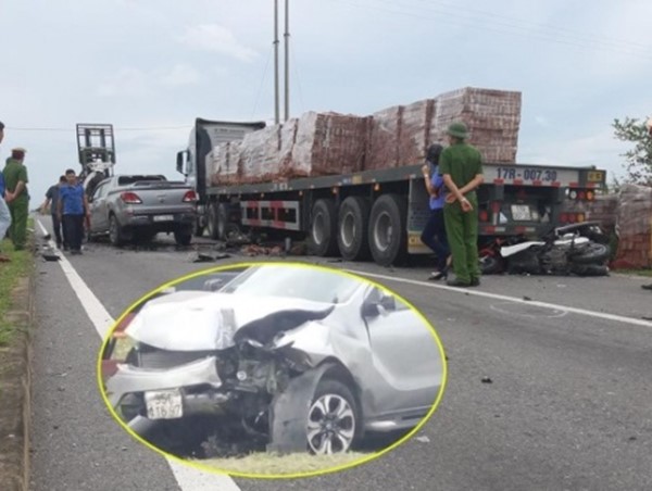 Tai nạn giao thông liên hoàn trên quốc lộ 10 khiến 2 người chết, 2 bị thương