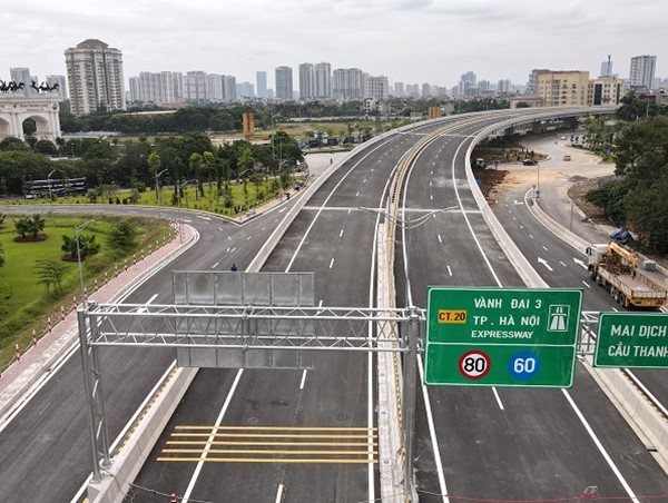 Xe khách, xe máy bị cấm lưu thông trên cầu cạn Mai Dịch - Nam Thăng Long