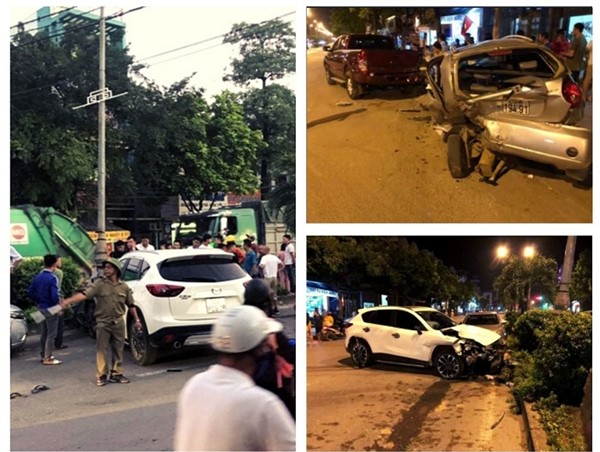 Hà Nội: Xe điên tông hàng loạt phương tiện ở thị xã Sơn Tây