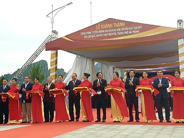 Hải Phòng: Khánh thành tuyến đường vào khu bãi cọc Cao Quỳ