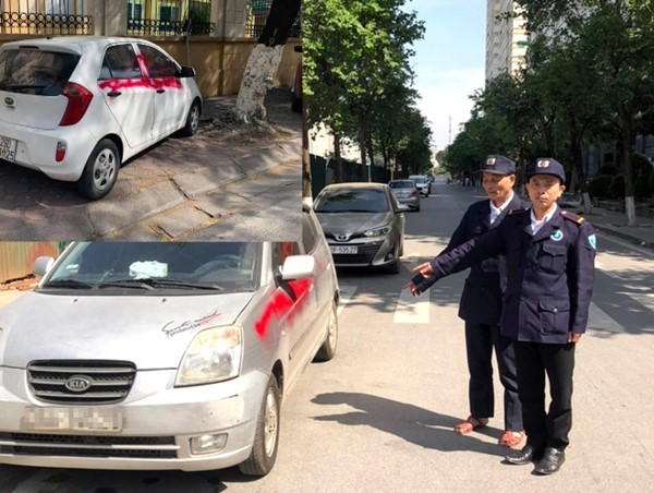 Ô tô không gửi vào bãi, nhóm bảo vệ chung cư dùng sơn xịt hàng loạt xe của cư dân ở Hà Đông