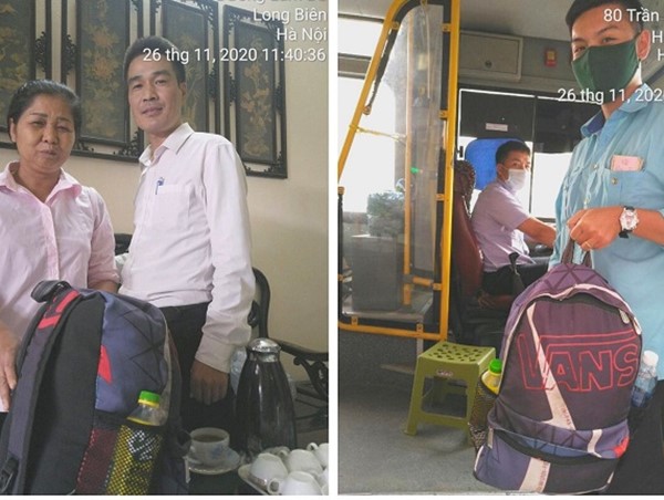 Để quên đồ trên xe buýt, người phụ nữ được trao trả tận nhà