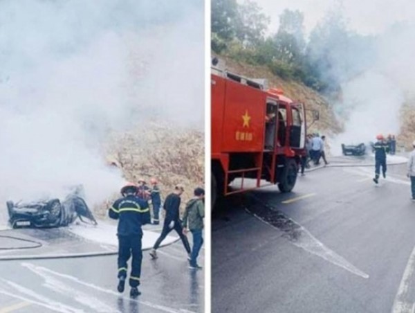 Tai nạn giao thông mới nhất hôm nay 14/12: Ô tô lao vào sườn đồi và bốc cháy, 3 người thương vong