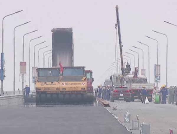 Cầu Thăng Long sẽ thông xe ngày 8/1/2021