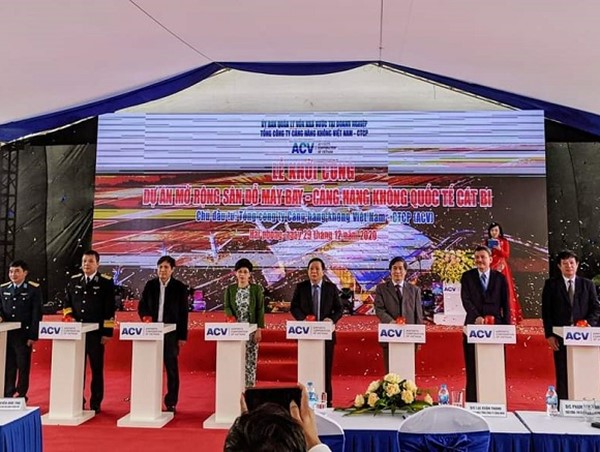 Khởi công Dự án mở rộng sân đỗ máy bay Cảng hàng không quốc tế Cát Bi