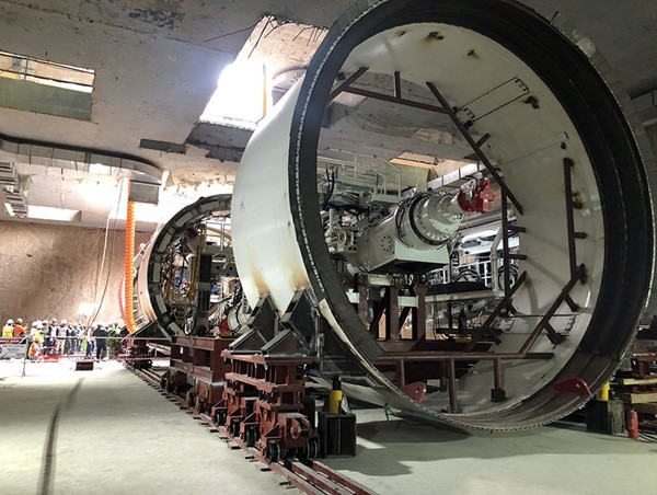 Chi tiết quá trình lắp ráp "quái vật" đào hầm ga S9 đường sắt Nhổn ga Hà Nội